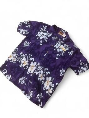 Vintage Spike Brand LSU Purple Floral Polo Shirt – Size Large